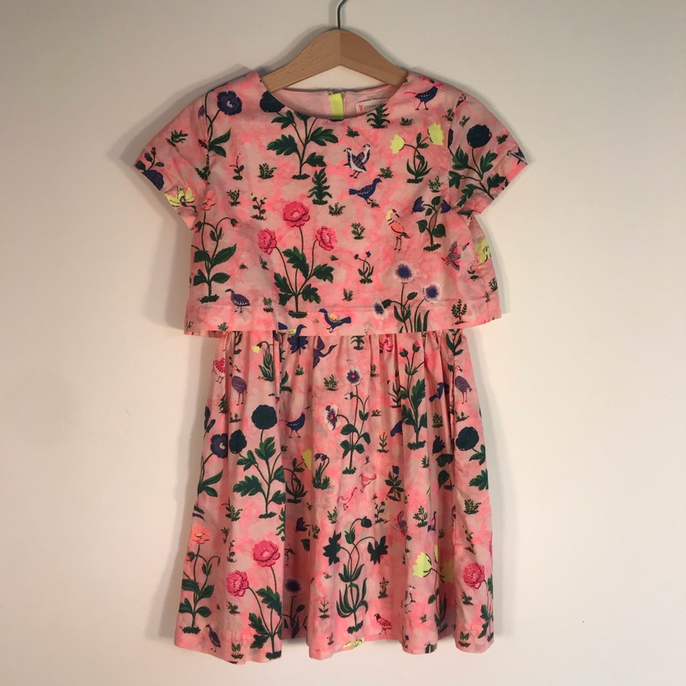 J. Crew crewcuts pink floral dress age 6 - Picture 3 of 8